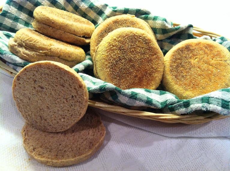 English Muffins in Basket