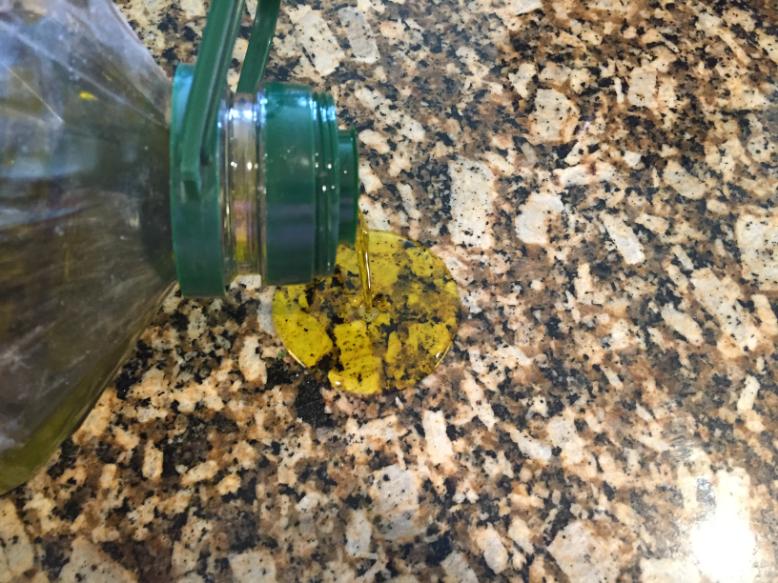 Olive Oil on Counter for kneading dough