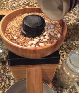 Adding Grains & Beans to Harvest Mill Hopper