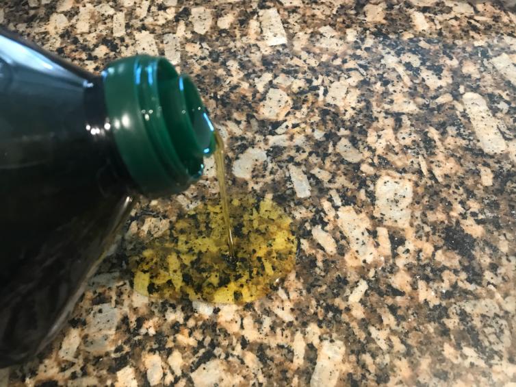 Oil on Counter