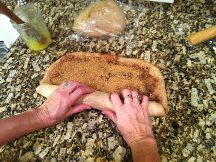 Rolling Cinnamon Rolls