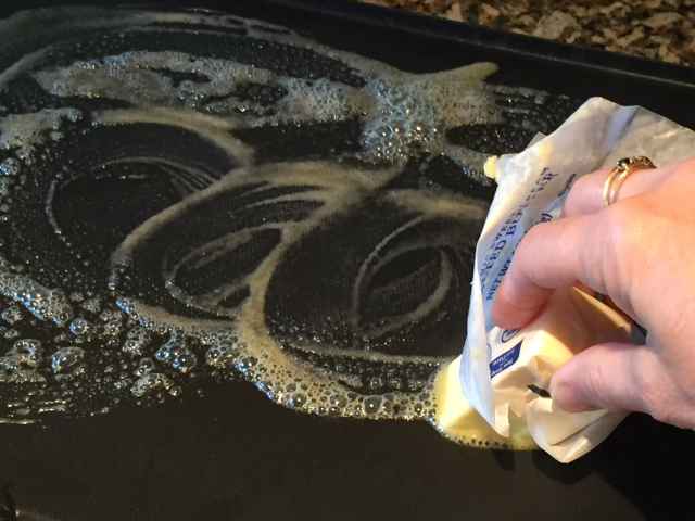 Butter Swirls on griddle