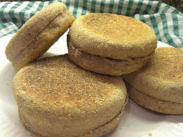 English Muffin Stacked on a plate