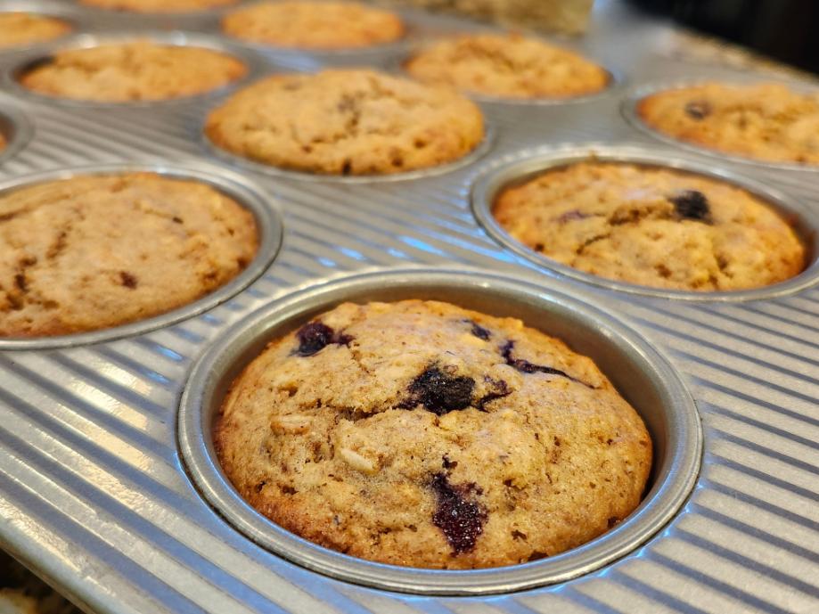 Oatmeal &Blueberry Muffins