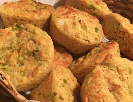 Basket of Jalapeno Cornbread Muffins